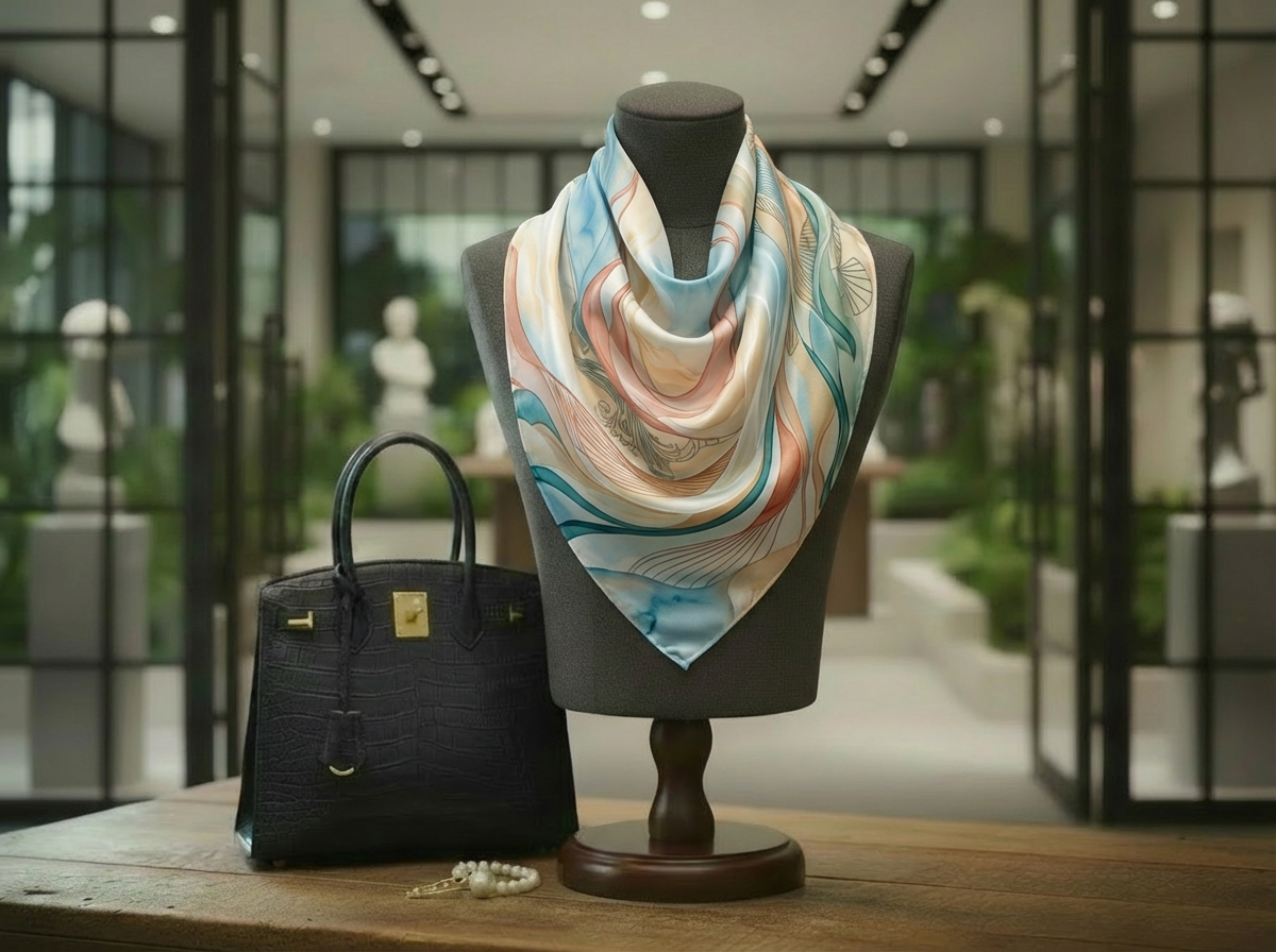 LARGE SQUARE (Foulard/Head Scarf) : 90 cm x 90 cm